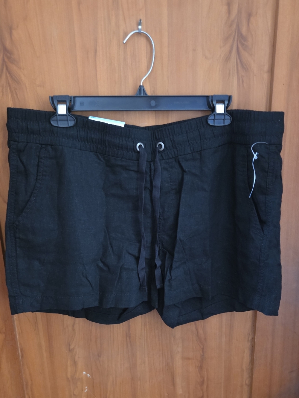 NWT Old Navy Black Drawstring Linen Shorts